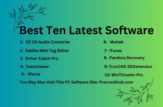 Best Ten Latest Software Crack 