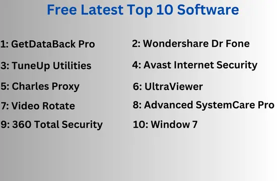 Free Latest Top 10 Software Crack 
