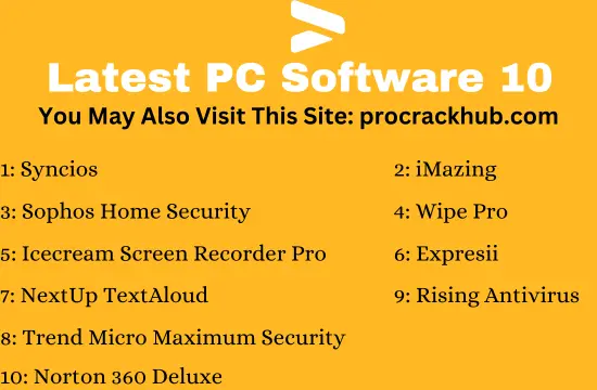 Latest PC Software 10 Crack 