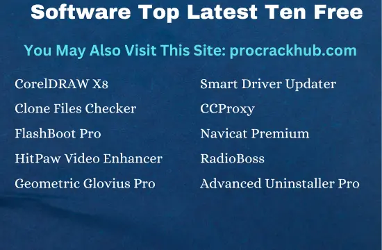 Software Top Latest Ten Free Crack