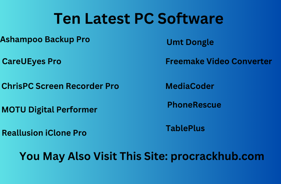 Ten Latest PC Software Crack